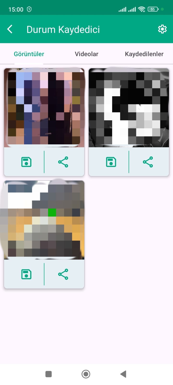 Durum Kaydedici Ekranı